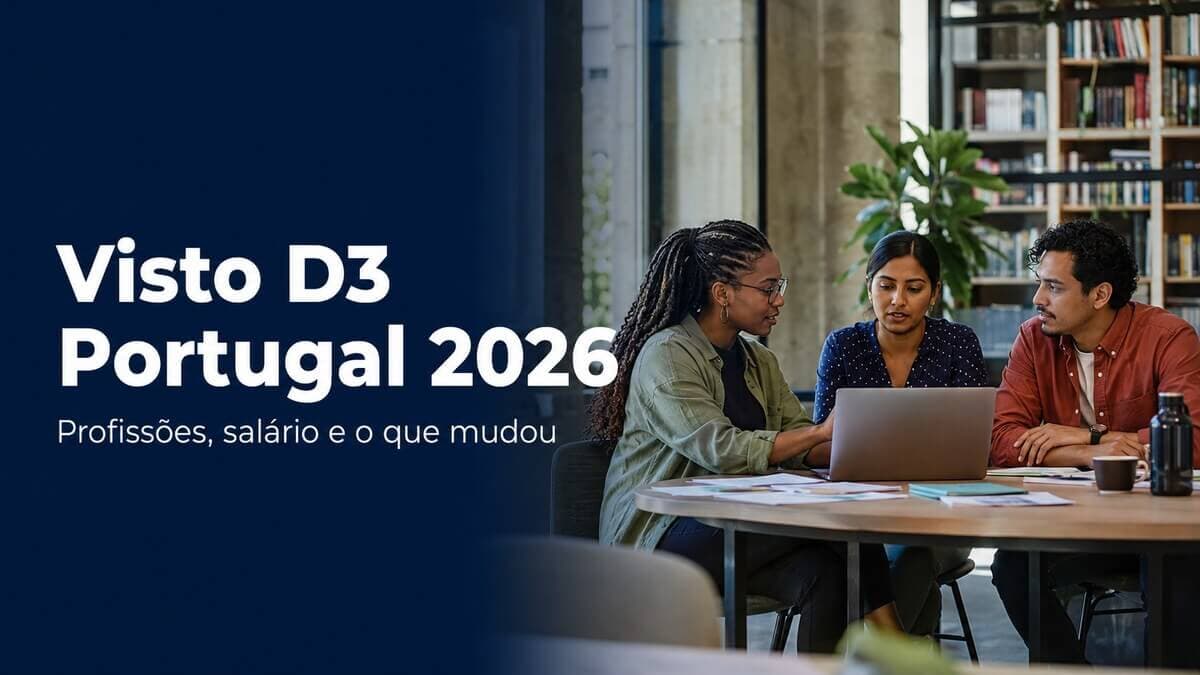 Visto D3 para Portugal em 2026: profissões, salário e requisitos
